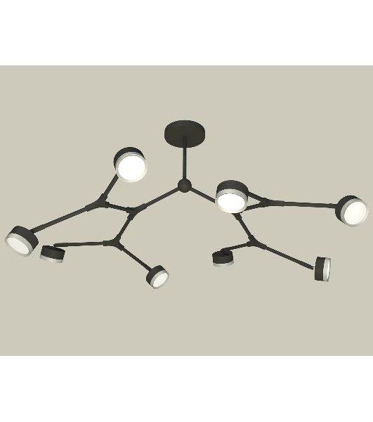 Светильник Ambrella light XB9060151/8 SBK/MCH черный песок/хром матовый GX53 (C9060, N8121)