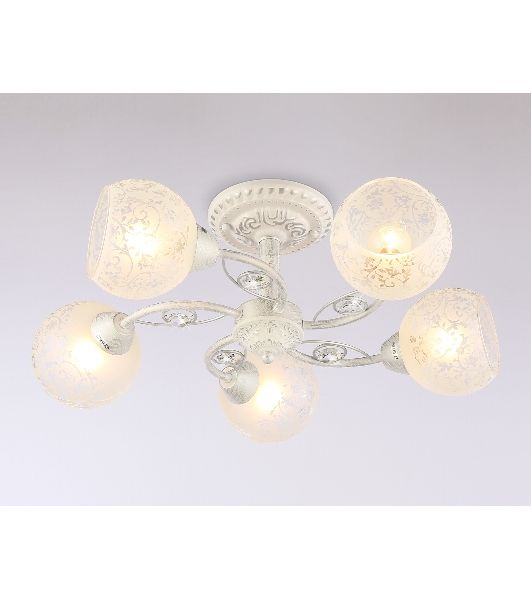 Светильник Ambrella light TR3062/5 WH/SL/FR белый/серебро/белый матовый E27/5 max 40W D615*245