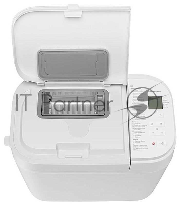 Хлебопечка Panasonic SD-R2520WTS белый, 550 Вт, программ - 28 шт, вес выпечки - 1.1 кг