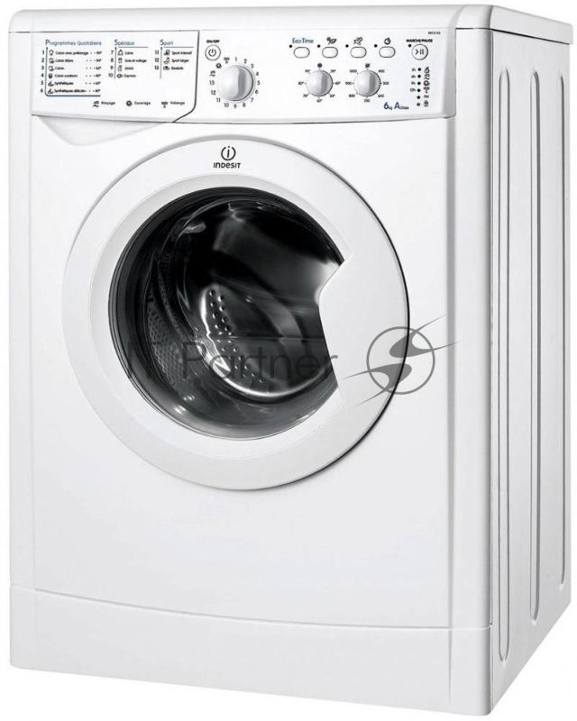 Стиральная машина Indesit IWSC 6105 белый, загрузка фронтальная 6 кг, 1000 об/мин., класс: А