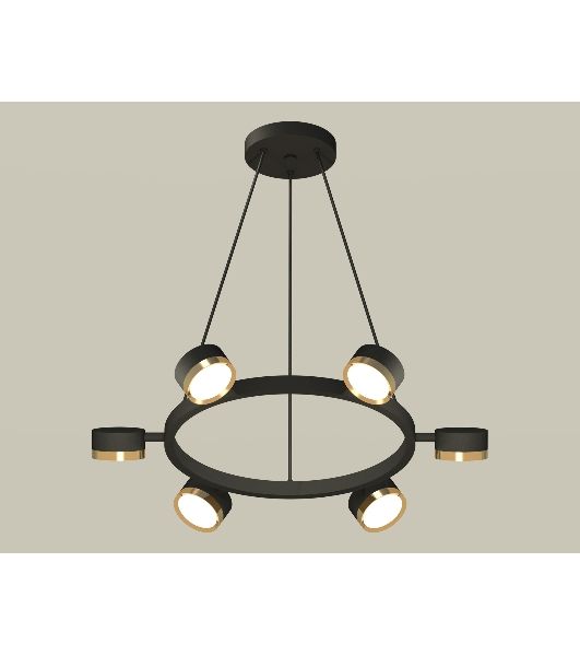 Светильник Ambrella light XB9193152/6 SBK/PYG черный песок/золото желтое полированное GX53 (C9193, N8124)