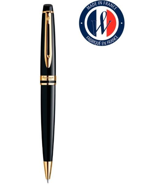 Ручка шариковая Waterman Expert 3 (CWS0951700) Black Laque GT M, синие чернила, подарочная коробка