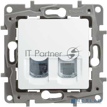 Розетка компьютерная ETIKA RJ11+RJ45 кат. 5 UTP, белый ETIKA Розетка RJ11+RJ45 кат. 5 UTP, белый