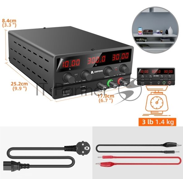 Лабораторный блок питания Amperin AI-H3010 30V, 10A