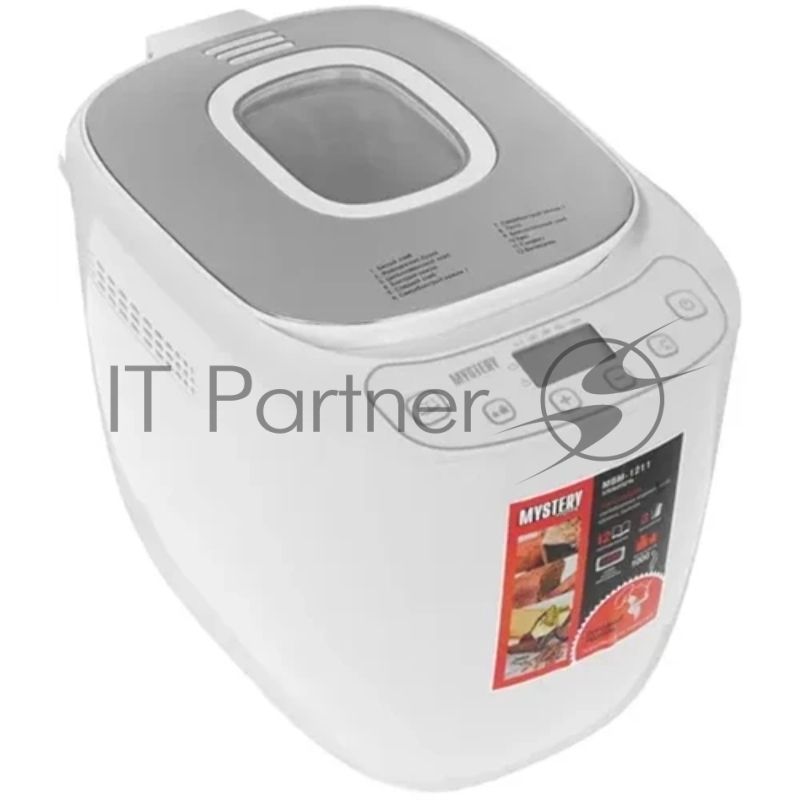 Хлебопечка Mystery MBM-1211 белый, 650 Вт, программ - 12 шт, вес выпечки - 1 кг
