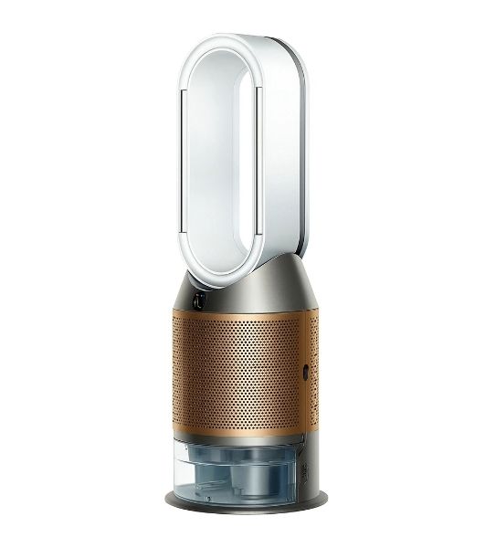 Очиститель-увлажнитель воздуха Dyson PH05 545007-01 белый/золотистый, 40 м², 5 л, HEPA H13, угольный фильтр, SCO-катализатор, УФ-стерилизация воды, управление со смартфона, датчики качества воздуха, 6 режимов работы
