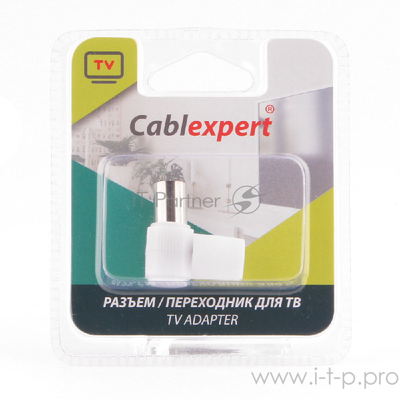 Разъем Cablexpert TVPL-10, TV (мама) 90 градусов, блистер