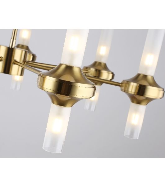 Люстра Ambrella light LH55360/14 BS/CL латунь/прозрачный G9/14 max 30W D750*690