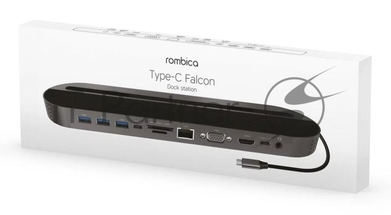 Концентратор USB-C FALCON черный TC-00257 ROMBICA