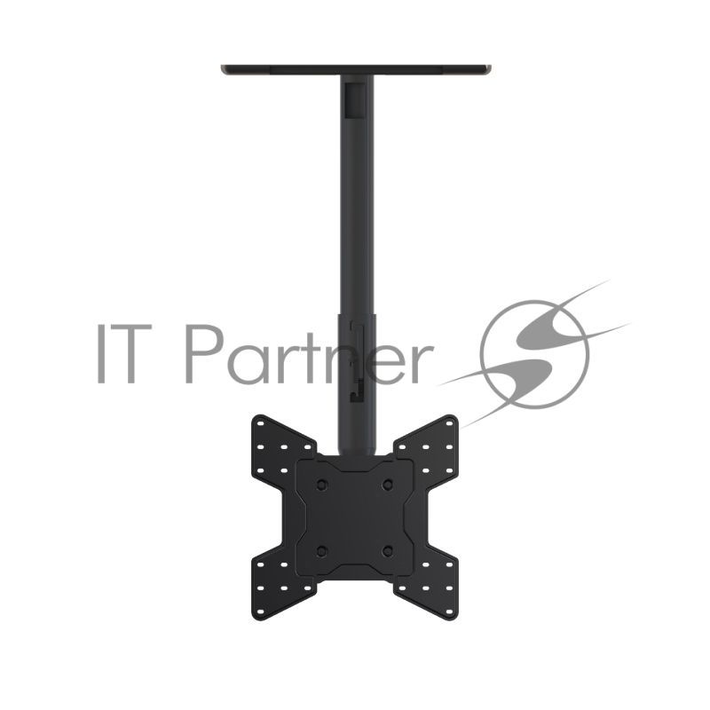 Потолочное крепление Wize Pro [C5524A] для дисплеев 2655, VESA 75x75, 100x100, 200x100, 200x200, 300x300, 400х400 мм наклон +20°, поворот 360°, длина штанги 46-61 cм, до 36 кг, черн.