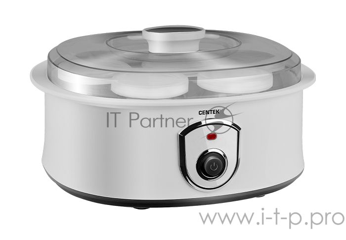 Йогуртница Centek CT-1442 15 Вт, 200 мл, емкостей - 7 шт, материал баночек - стекло, белый