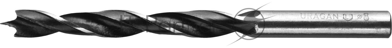 Спиральное сверло по дереву URAGAN 12x140/85 мм