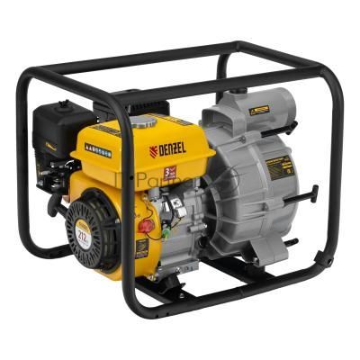 Мотопомпа бензиновая для грязной воды Denzel PX-80D7, 7 л.с., 3", 1300 л/мин, глуб 8 м, напор 30 м