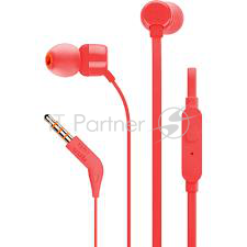 Наушники-гарнитура JBL T110 красный