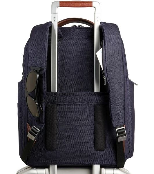 Рюкзак мужской Piquadro Brief2 CA4439BR2BM/BLUCU темно-синий/коричневый нейлон/натур.кожа