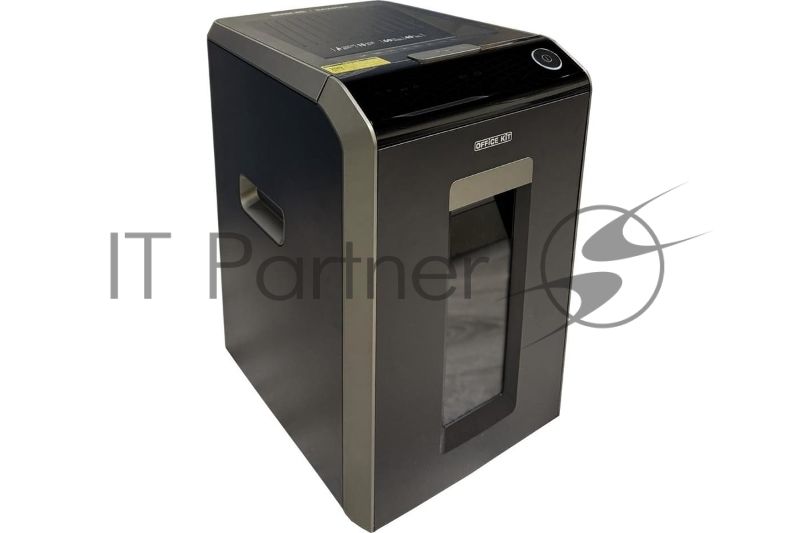 Шредер Office Kit SA200С 3,8x10 черный/серый с автоподачей (секр.P-4) фрагменты 220лист. 40лтр. скобы пл.карты
