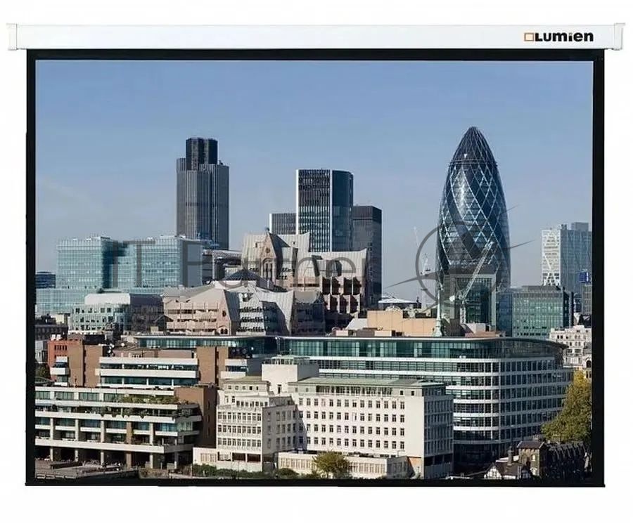 Экран с электроприводом Lumien Master Control 115x180 см (78") Matte White FiberGlass черная кайма по периметру 16:10 LMC-100127