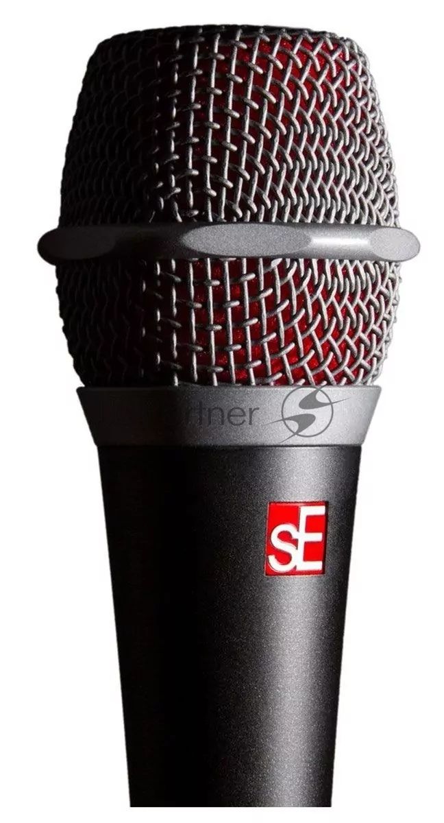 Микрофон динамический sE Electronics V7 40 Гц - 19 кГц, суперкардиоида, в комплекте: микрофонный зажим, адаптер с резьбой, чёрная ветрозащита, транспортировочный чехол на молнии. Цвет серый.