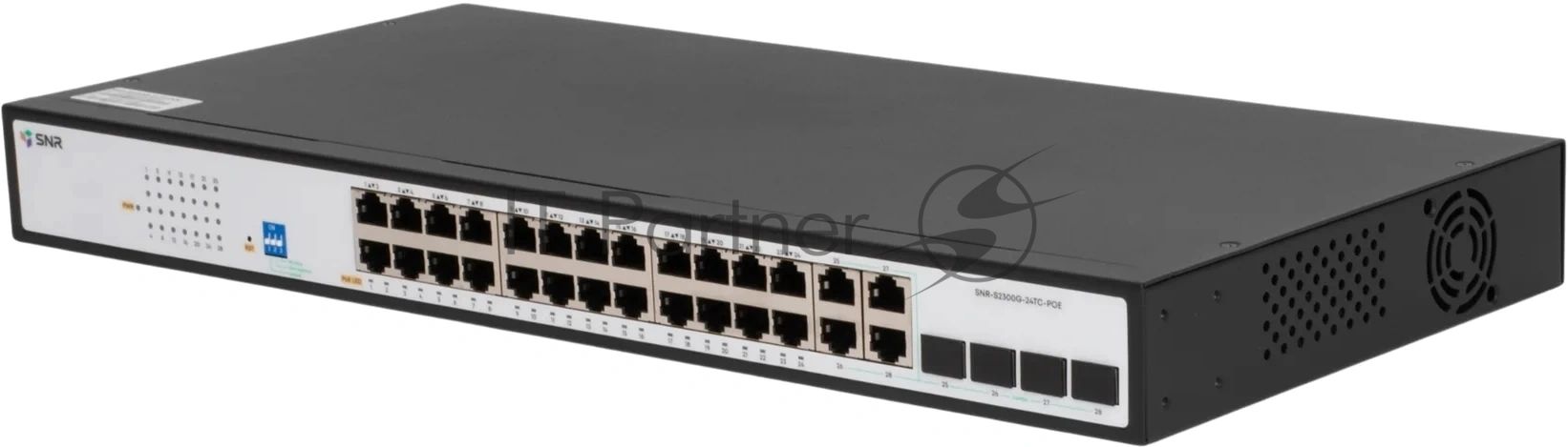 Коммутатор SNR SNR-S2300G-24TC-POE, 24×1 Гбит/с PoE + 4×1 Гбит/с Combo, управляемый