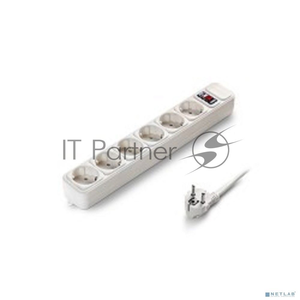 Сетевой фильтр ExeGate EX221172RUS SP-6-1.8W (6 розеток, 1.8 м, евровилка, белый)