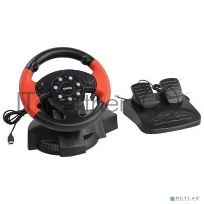 Игровой руль Dialog GW-125VR E-Racer - эф.вибрации, 2 педали, рычаг ПП, PC USB