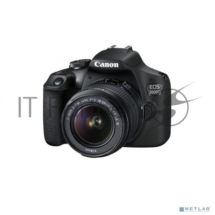 Зеркальный Фотоаппарат Canon EOS 2000D черный 24.1Mpix 18-55mm f/3.5-5.6 III 3" 1080p Full HD SDXC Li-ion (с объективом)