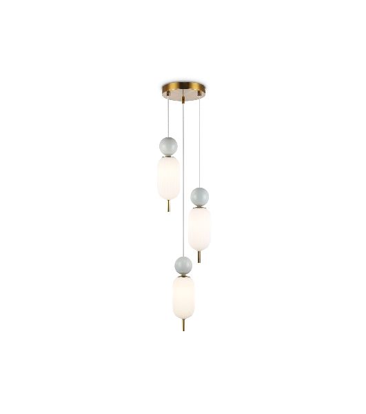 Светильник Ambrella light LH53102/3 BS/GR/FR латунь/серый/белый матовый G9*3 max 28W D260*1525