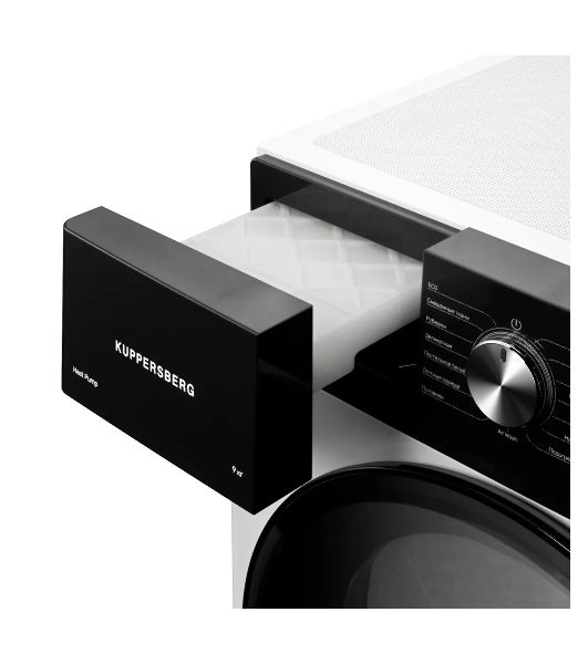 Сушильная машина Kuppersberg DM 592 W белый, 9 кг, сушка - конденсационная, программ - 15, 59.5 x 85 x 61.5 см