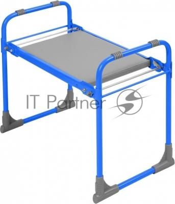 Скамейка садовая с мягким сиденьем НИКА СКМ (СКМ/Г голубой)