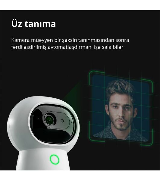 Камера AQARA Camera Hub G3/Камера+ управления/Управление жестами/Камера 360/2K 2304х1296p/Протокол связи:Zigbee/WiFi/Питание:USB-C/белый CH-H03