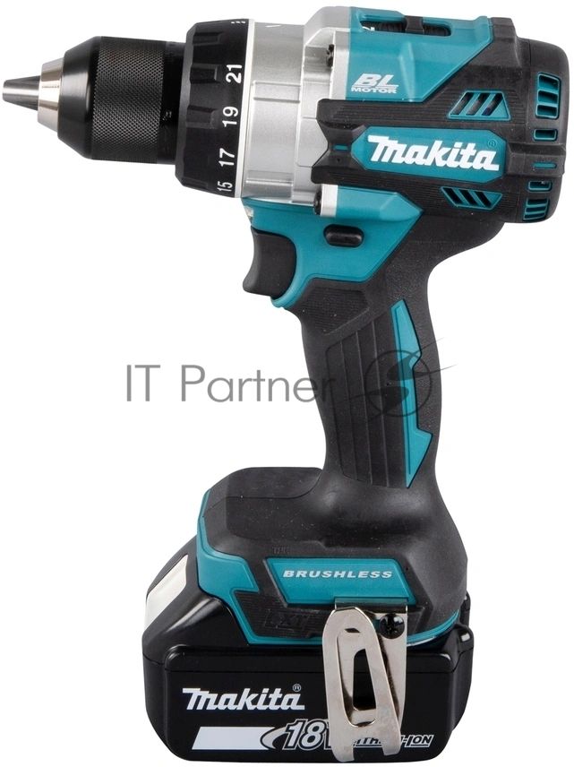 Дрель-шуруповерт Makita DDF486RTJ, 18 В, 5 Ач, 130 Нм, бесщеточный