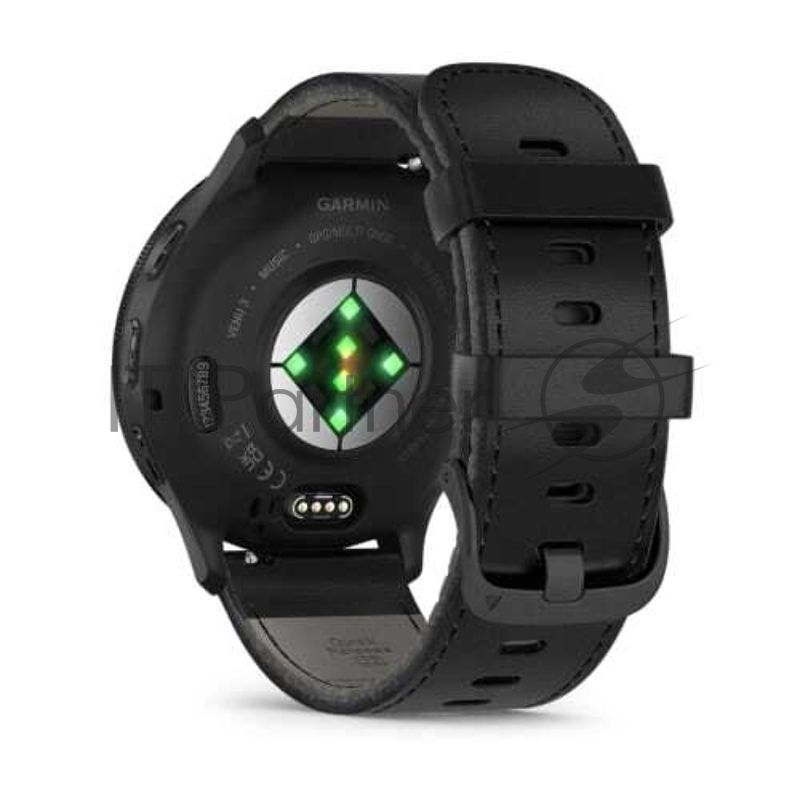 Смарт-часы Garmin Venu 3 черный, кожаный ремешок 45мм