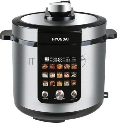 Мультиварка-скороварка Hyundai HYMC-2402 серебристый/черный, 6 л, 1200 Вт, сенсорное, 13 программ Мультиварка-скороварка Hyundai HYMC-2402 серебристый/черный, 6 л, 1200 Вт, сенсорное, 13 программ
