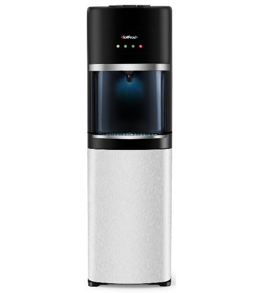 Кулер для воды Hotfrost 35AN, нижняя загрузка, нагрев 90 °С, охлаждение 10 °С, серебристый/черный