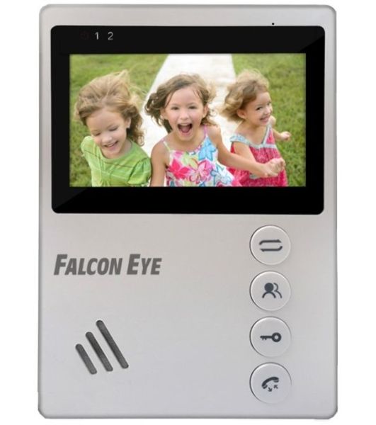 Видеодомофон Falcon Eye VISTA цветной, подключение 2-х вызывных панелей, без трубки (Hands Free), управление электрозамком, цвет корпуса: белый, нап