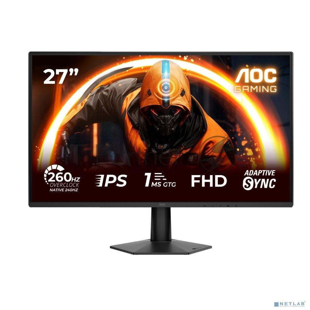 Монитор 27" AOC 27G50Z Fast IPS 1920x1080, 260 Гц, 1 мс, 16:9, 300 кд/м², HDMI, DisplayPort, HDR, Flicker Free, Low Blue Light, черный