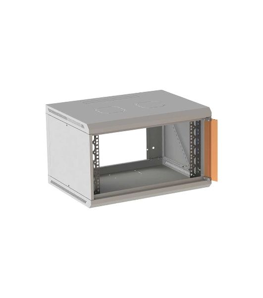 Шкаф коммутационный Suprlan (05-1093) настенный 12U 600x450 мм пер. дв. стекл направл. под закл. гайки 70 кг RAL 7035 385 мм 19 кг 500 мм
