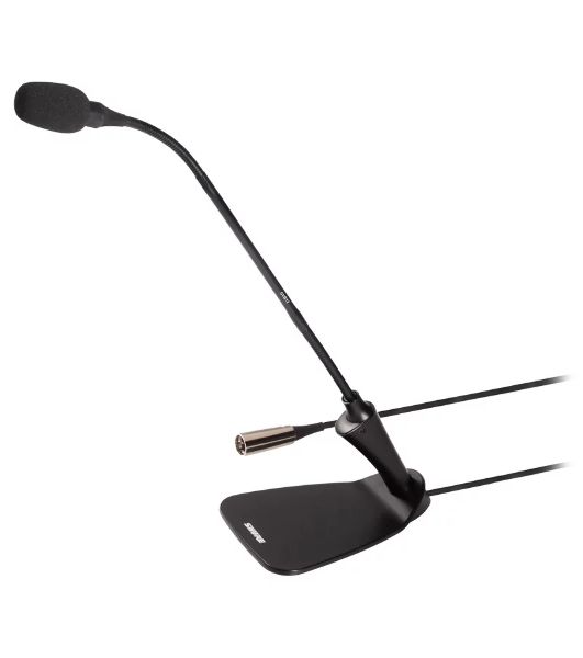 Кардиоидный конденсаторый микрофон SHURE CVG12D-B/C на гусиной шее 30,5 см с настольной базой
