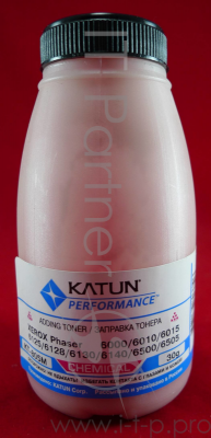 Тонер Xerox Phaser 6000/6010/6015/6125/6128/6130/6140/6500/6505Magenta, химический (фл.30г.) Katun фас. России
