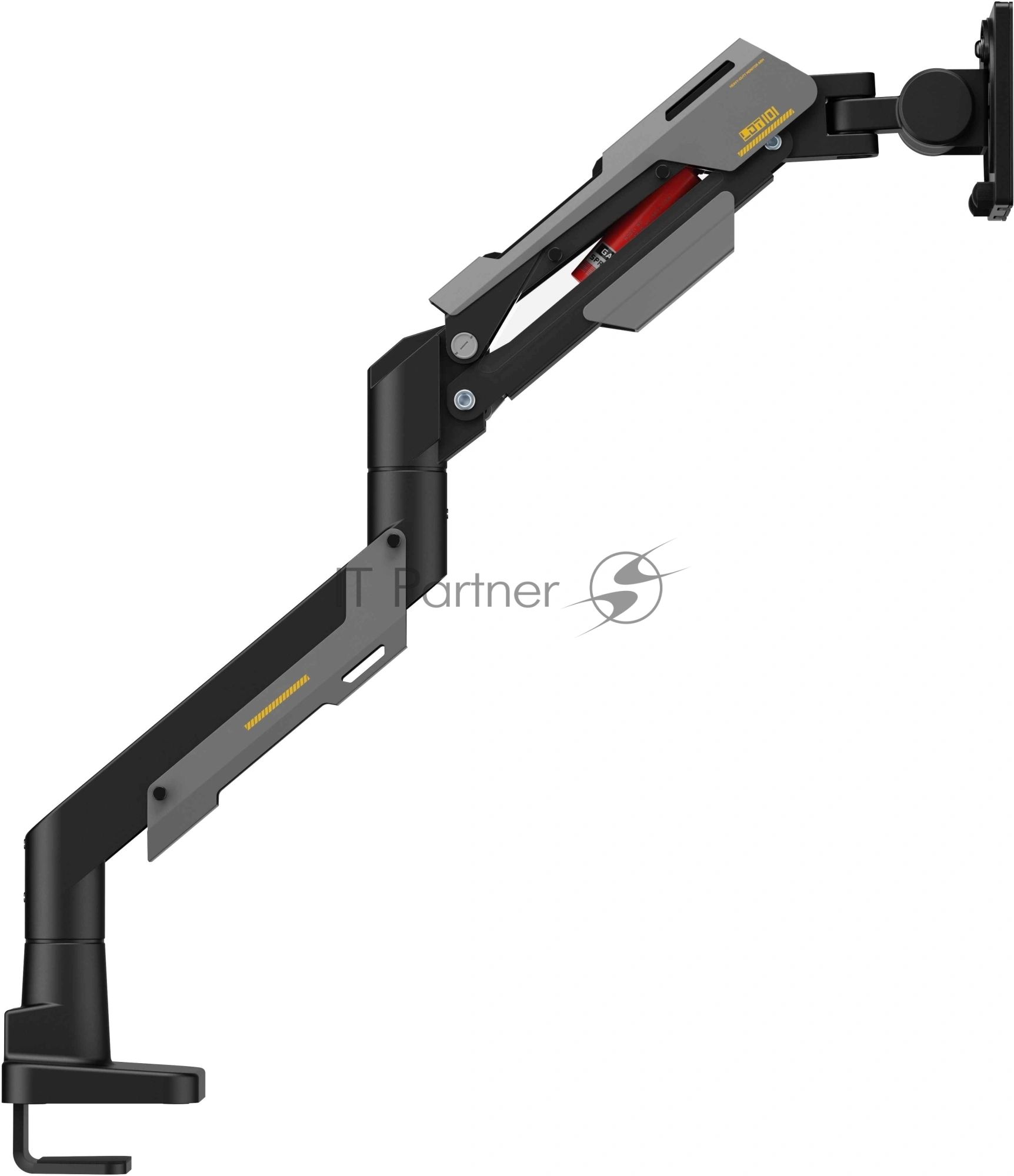 Кронштейн для мониторов Ultramounts UM743BG черный/серый 24"-57" макс.30кг крепление к столешнице поворот и наклон