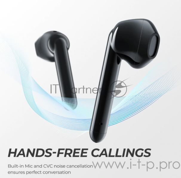 Наушники SoundPEATS TWS TrueAir QCC3020 Bluetooth 5.0 600мАч d14.2мм IPX5 черный