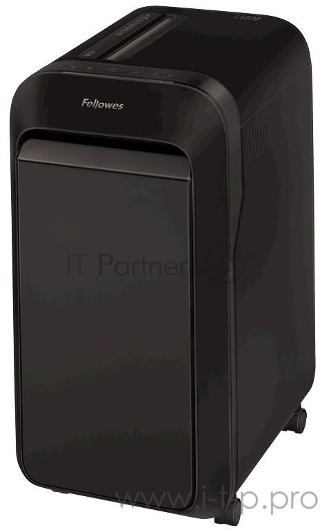 Шредер Fellowes PowerShred LX220 черный (секр.P-4)/перекрестный/20лист./30лтр./скрепки/скобы/пл.карты
