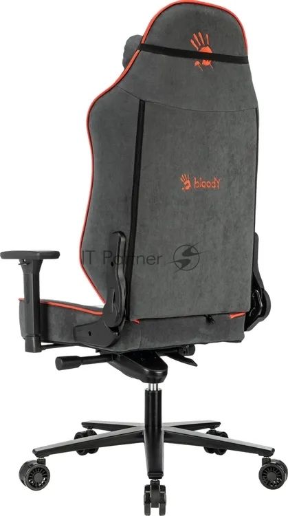 Кресло игровое A4Tech Bloody GC-680 серый/черный искусственная замша с подголов. крестов. металл