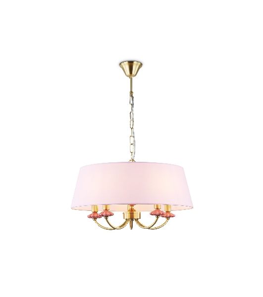 Люстра Ambrella light LH75021/5 GD/PI золото/розовый E14/5 max 40W D550*730