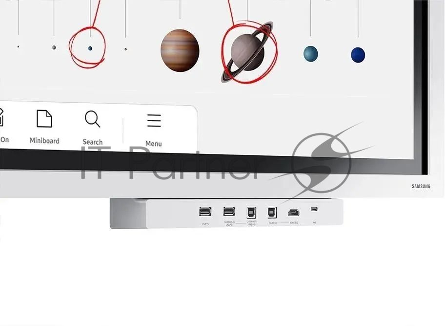 Панель Samsung WM65B Flip Chart Pro белый, 65 ", 3840x2160, 16:9, E-LED BLU, 350 кд/м2, 8 мс, cенсорный, 4000:1, 178°/178° (RUS)