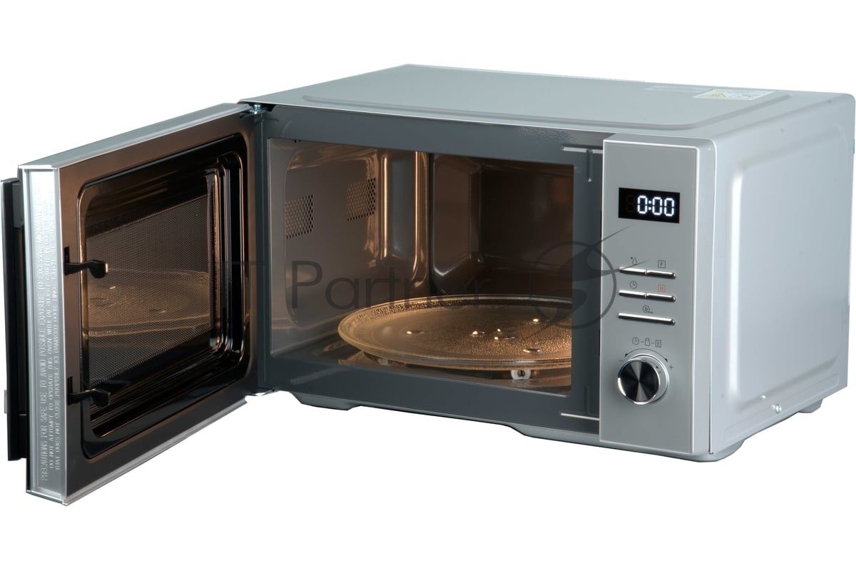 Микроволновая печь General Electronics GE-DS525S серебро, 25 л, 900 Вт, переключатели — электронный