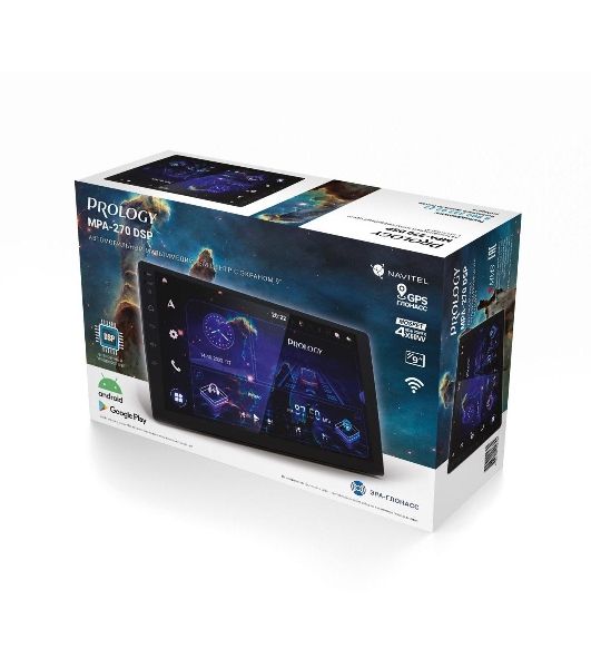 Автомагнитола Prology MPA-270 DSP, 2 DIN, 9", Android 10, Bluetooth, USB Type-A, AUX, GPS, 4G