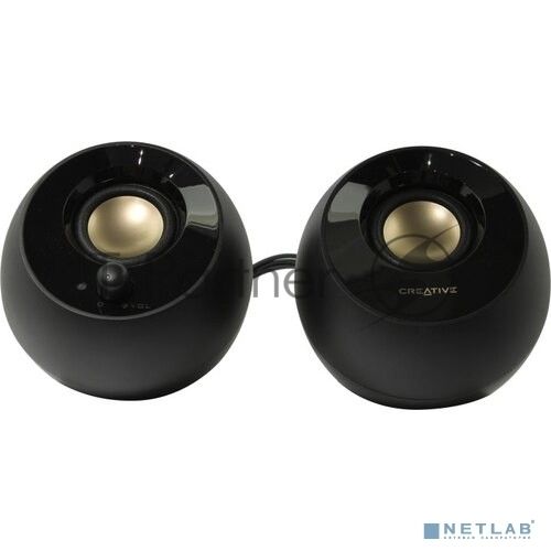 Акустическая система Creative PEBBLE MF1680 2.0 черный 4.4Вт