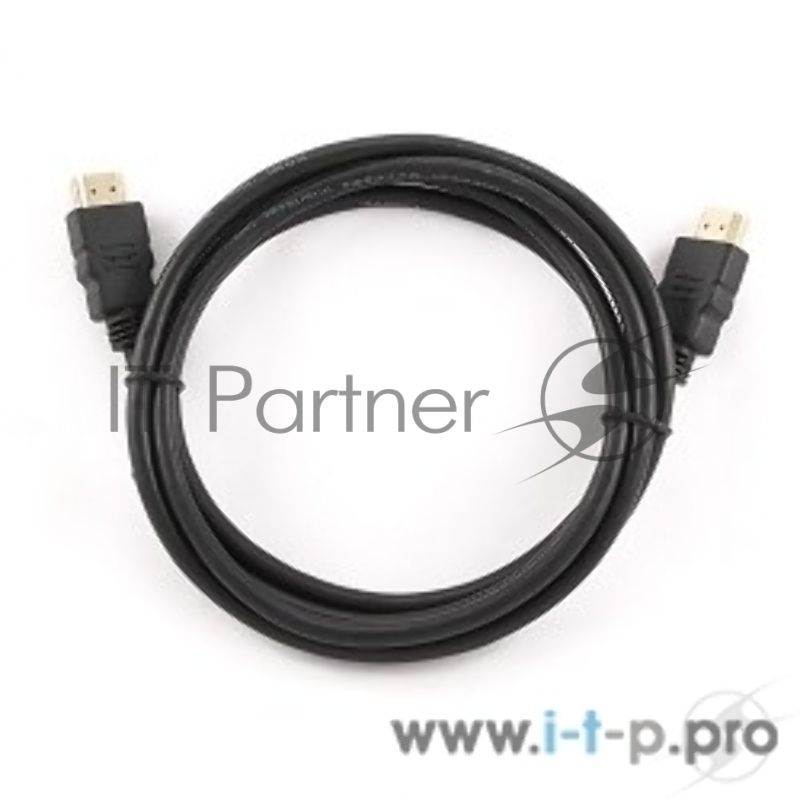 Кабель Cablexpert HDMI CC-HDMI4L-1M, 19M/19M, v2.0, серия Light, позол.разъемы, экран, 1м, черный, пакет