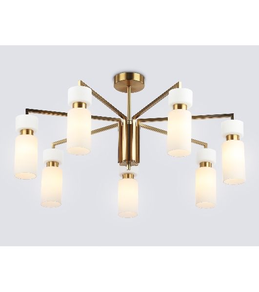 Люстра Ambrella light LH56126/7 BS/FR латунь/белый матовый E14*7 max 40W D705*350